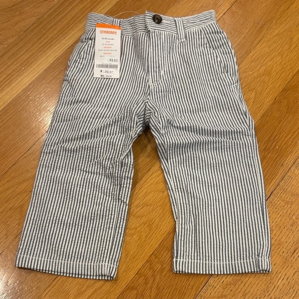 Gymboree Navy and White Striped Kids Pants